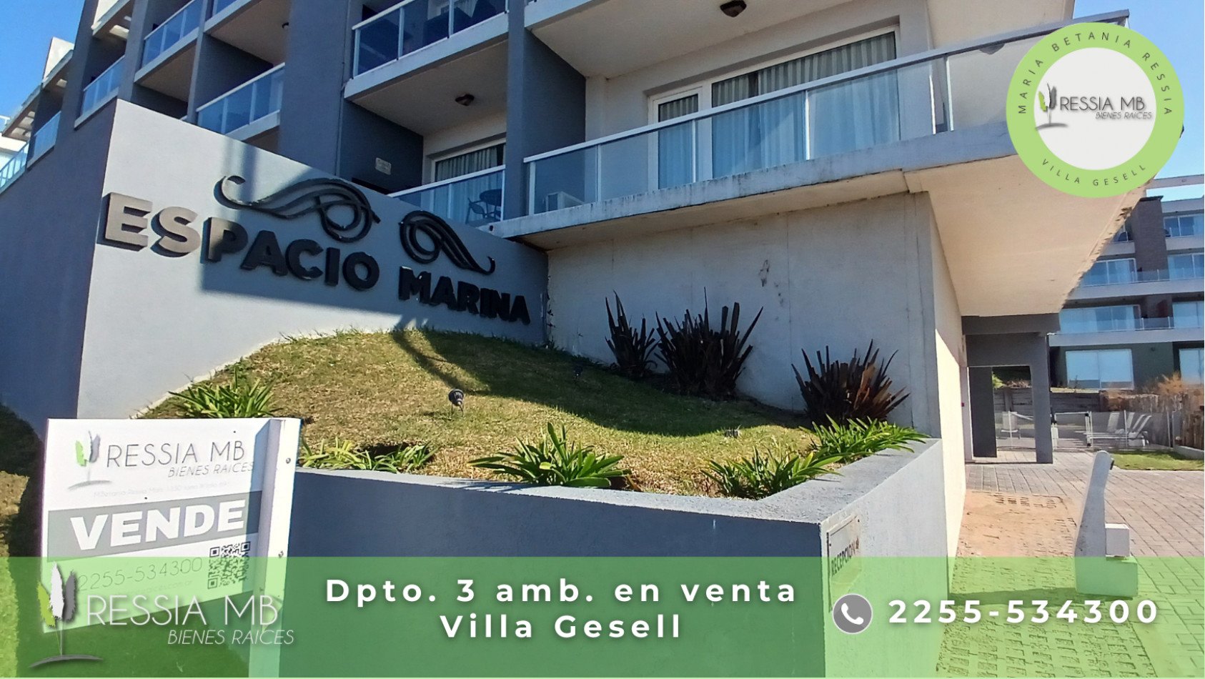 Venta de dpto. 3 amb - Av. costanera y Paseo 150 - Complejo Espacio Marina - Villa Gesell