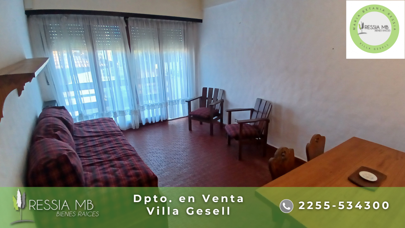 Dpto. en venta -  2 ambientes - EDIFICIO PUNTO Y APARTE - Av. 1 entre 110 y 111 - Villa Gesell