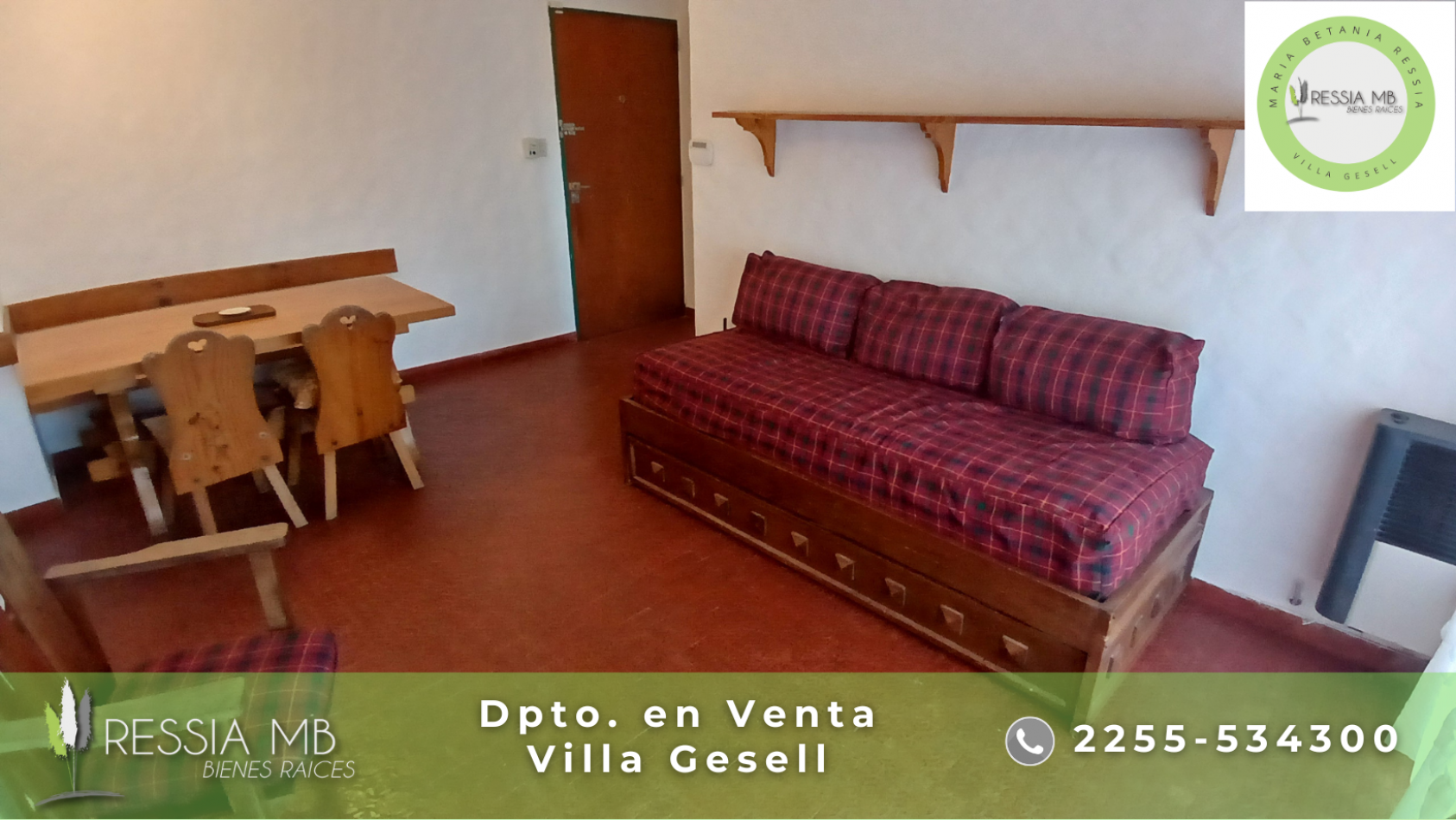 Dpto. en venta -  2 ambientes - EDIFICIO PUNTO Y APARTE - Av. 1 entre 110 y 111 - Villa Gesell