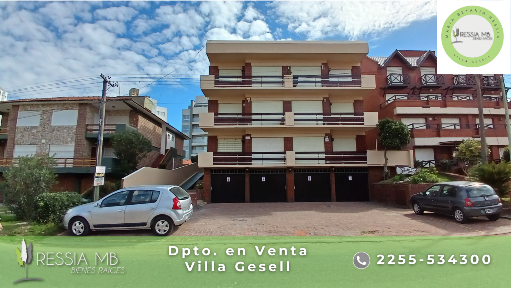 Dpto. en venta -  2 ambientes - EDIFICIO PUNTO Y APARTE - Av. 1 entre 110 y 111 - Villa Gesell