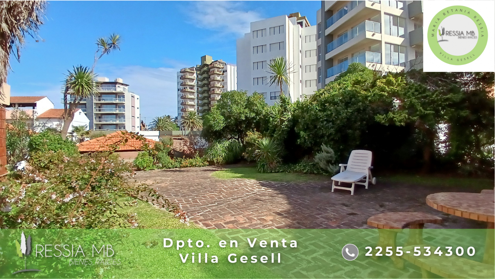 Dpto. en venta -  2 ambientes - EDIFICIO PUNTO Y APARTE - Av. 1 entre 110 y 111 - Villa Gesell