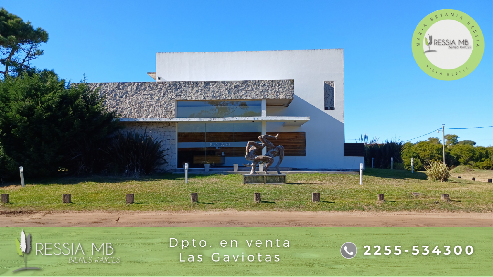 Dpto. en venta - 2 amb. en PB - COMPLEJO PUNTA 30 - Calle 30 y Punta del Este - Las Gaviotas