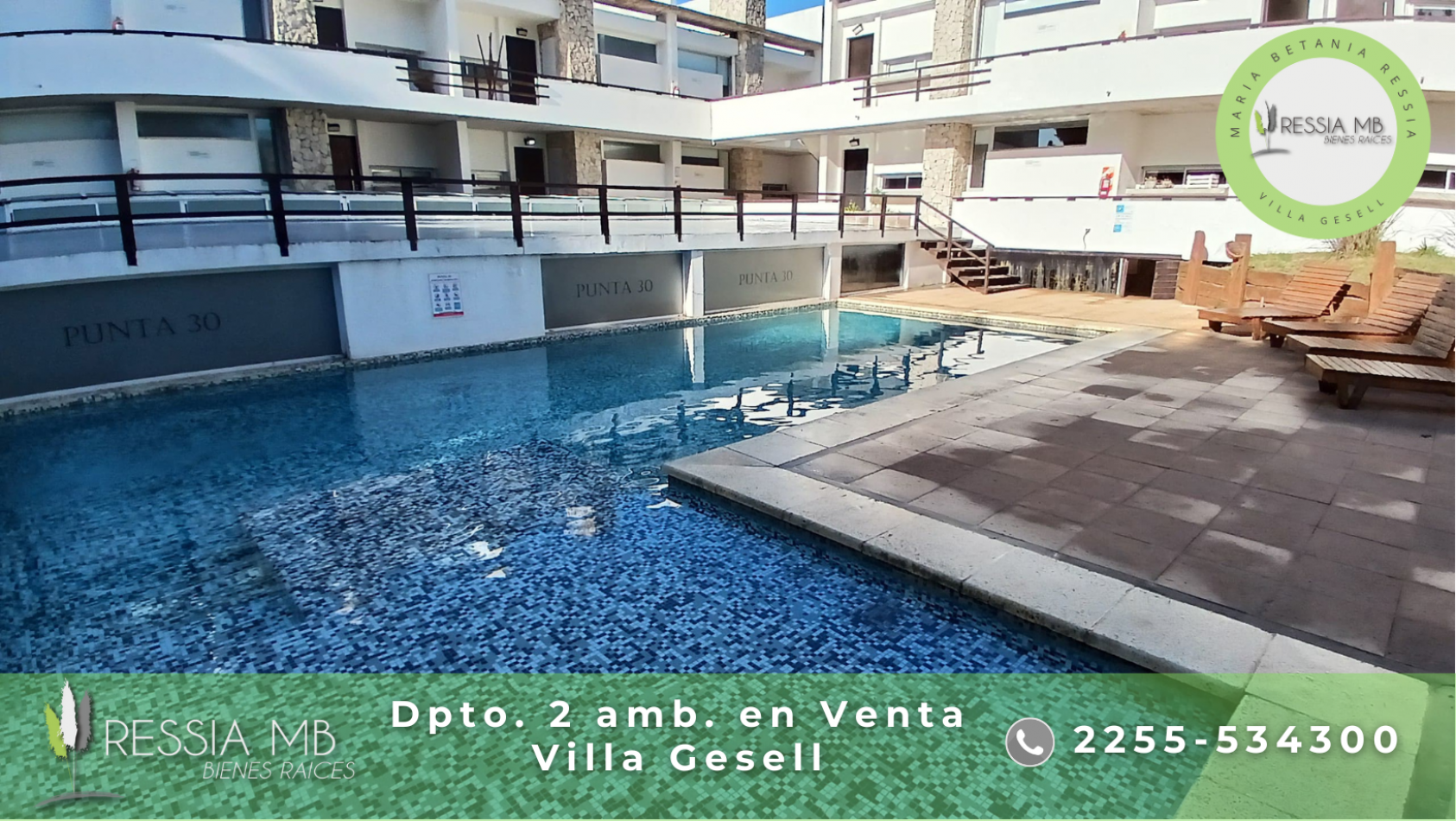Dpto. en venta - 2 amb. en PB - COMPLEJO PUNTA 30 - Calle 30 y Punta del Este - Las Gaviotas