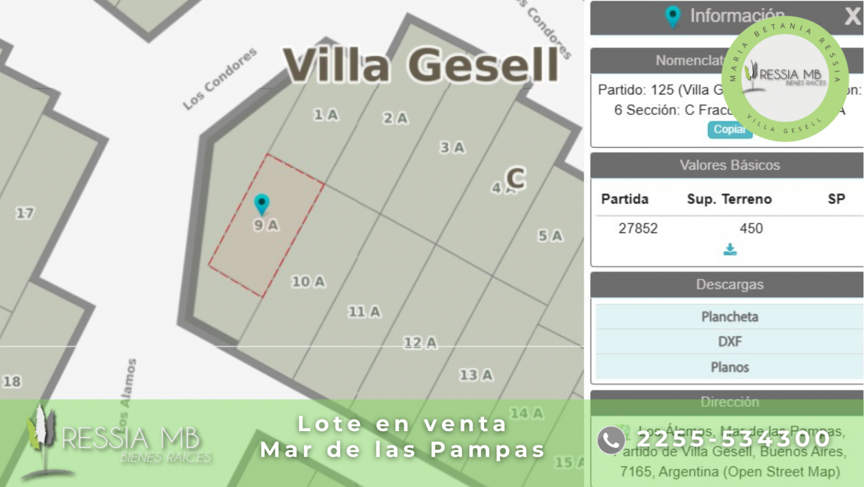 Lote en venta - 450mts - Los Alamos e/Los pinos y Chaco - Mar de las Pampas