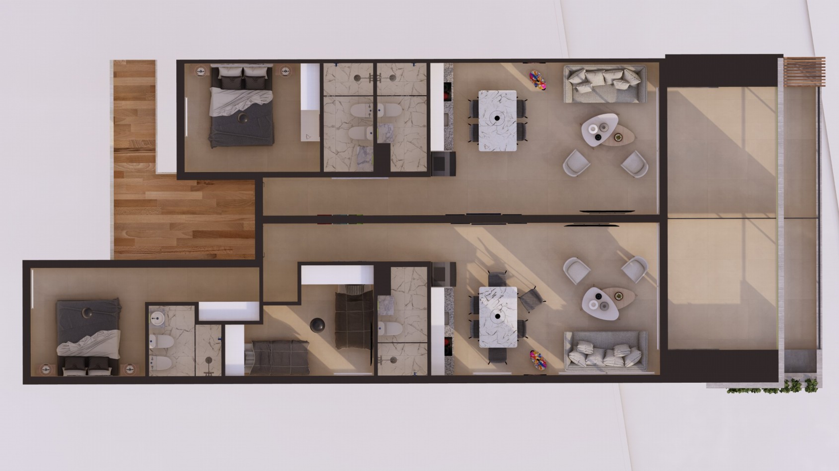 Departamentos de 2 y 3 ambientes - Desarrollo OCEAN VIEW - Colonia Marina Costanera e/ 150 y 151 (Villa Gesell)