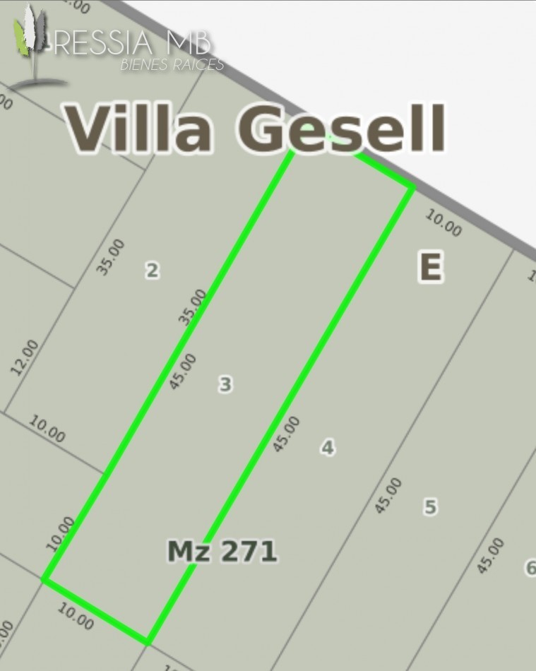 4 Lotes en venta - Calle 34 entre Punta Indio y Viña del Mar - 450 m² - Mar Azul